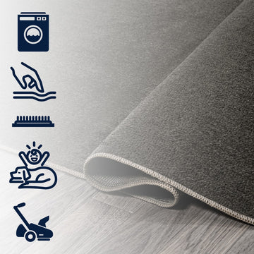 Twyla Classic Solid Low-Pile Machine-Washable Area Rug